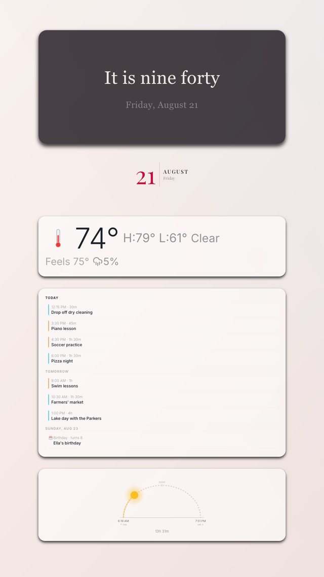 Minimal, light dashboard, portrait